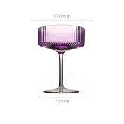 Vertical Ribbed Pattern Purple Glass - The House Of BLOC