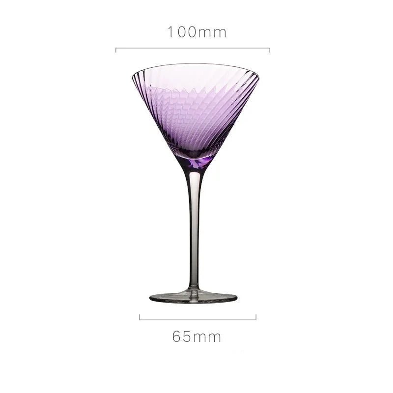 Vertical Ribbed Pattern Purple Glass - The House Of BLOC