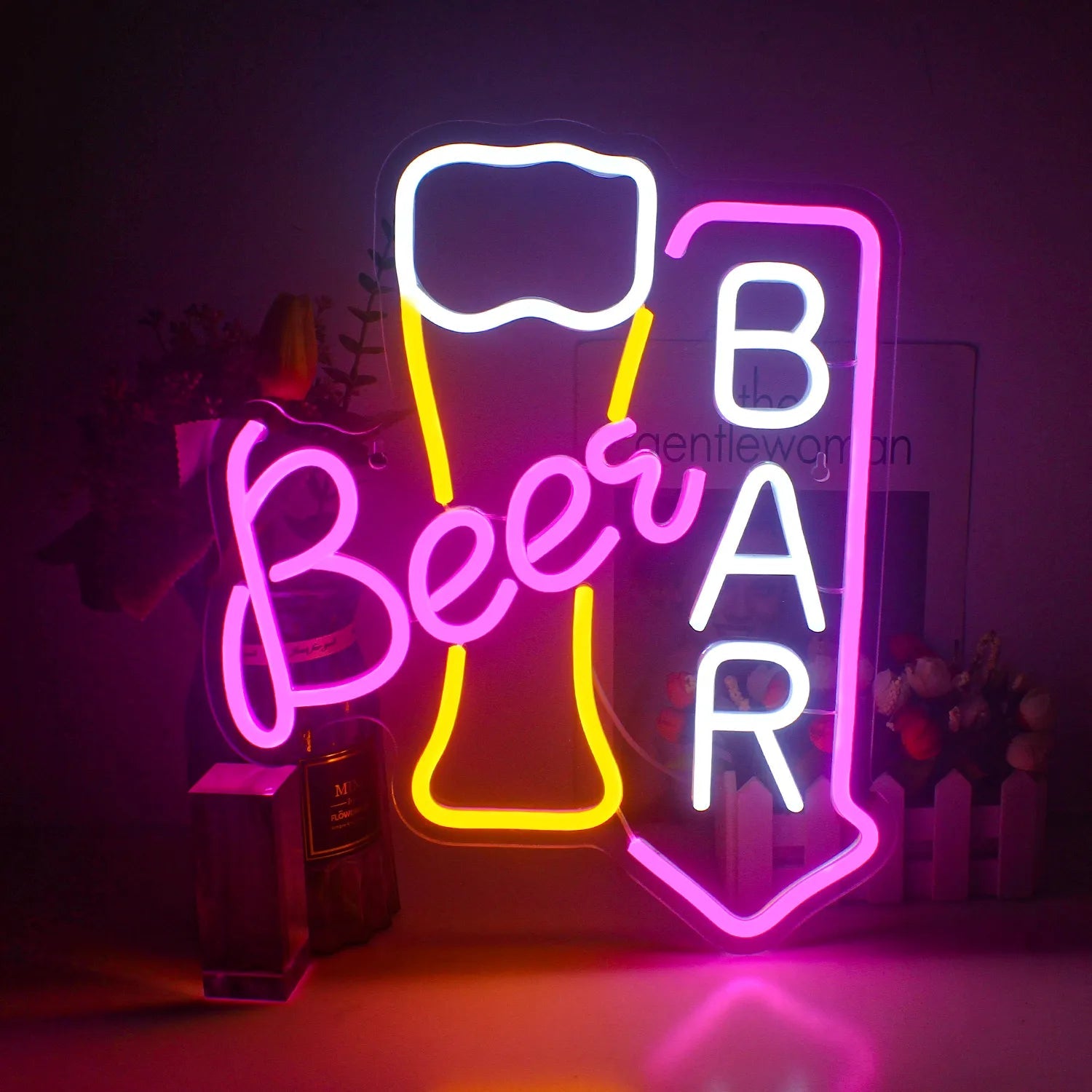 Vibrant Cocktails & Beer LED Neon Wall Sign - The House Of BLOC