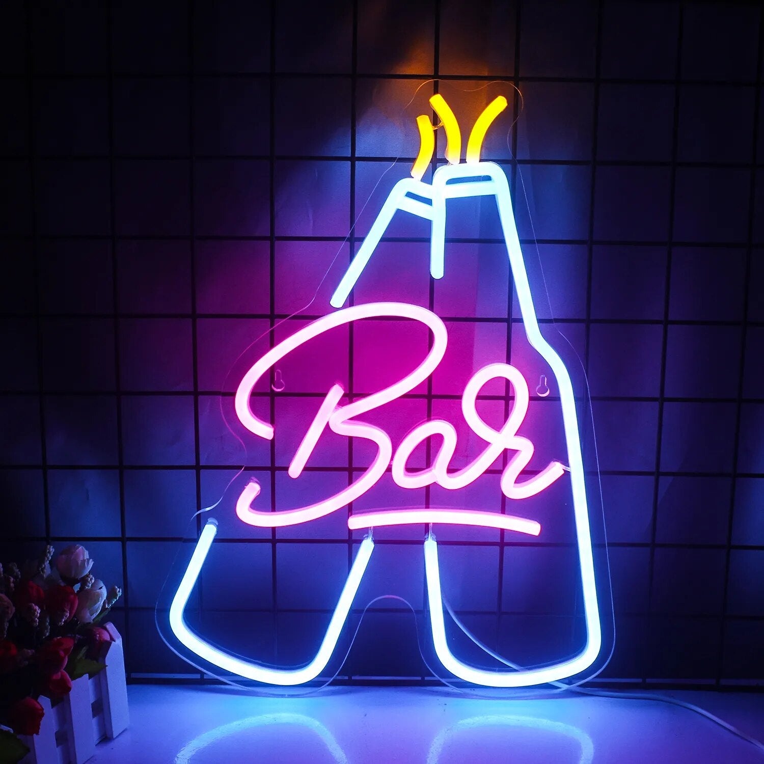 Vibrant Cocktails & Beer LED Neon Wall Sign - The House Of BLOC