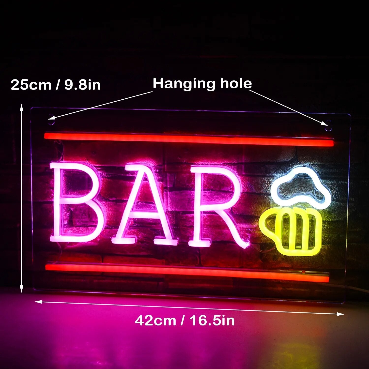 Vibrant Cocktails & Beer LED Neon Wall Sign - The House Of BLOC
