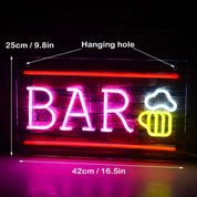 Vibrant Cocktails & Beer LED Neon Wall Sign - The House Of BLOC