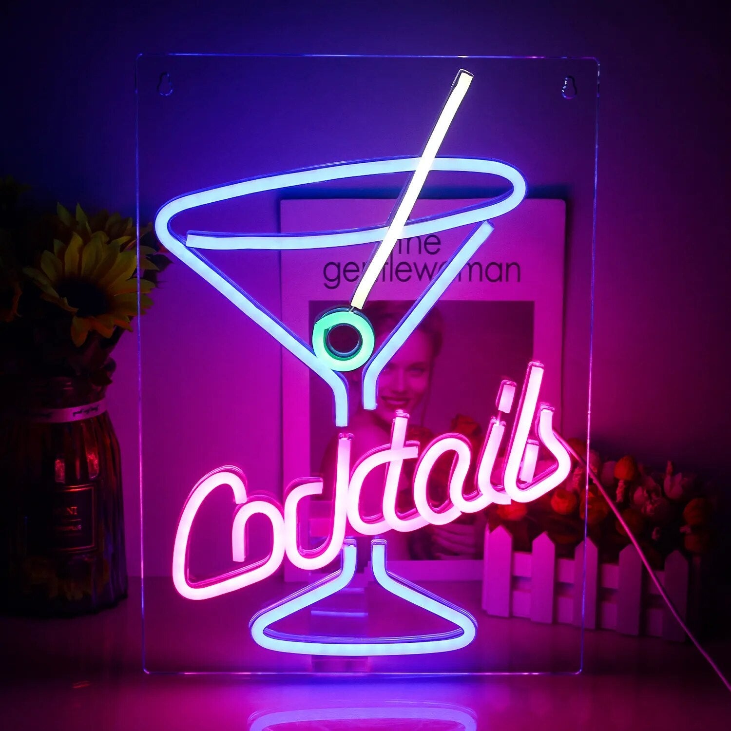 Vibrant Cocktails & Beer LED Neon Wall Sign - The House Of BLOC