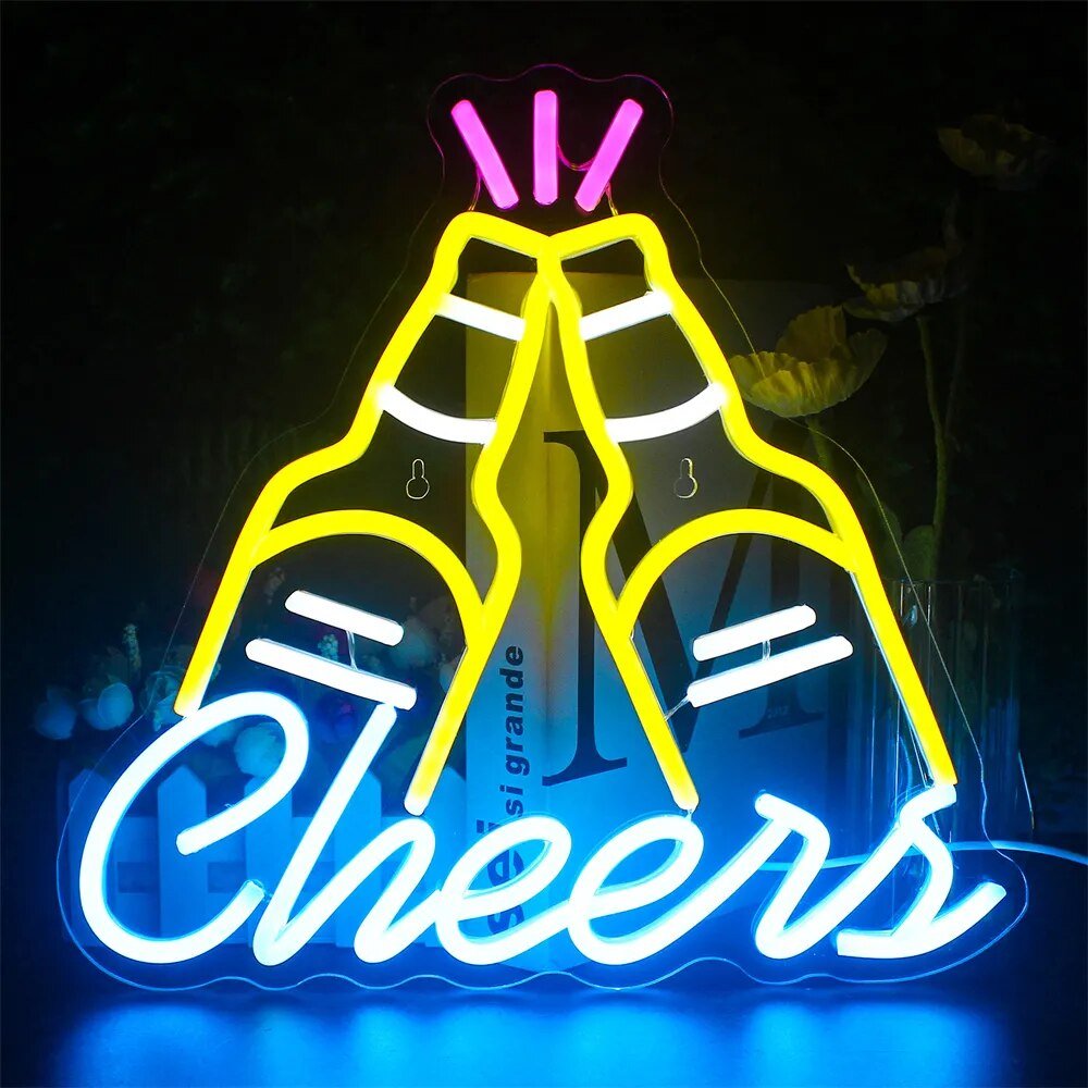 Vibrant Cocktails & Beer LED Neon Wall Sign - The House Of BLOC
