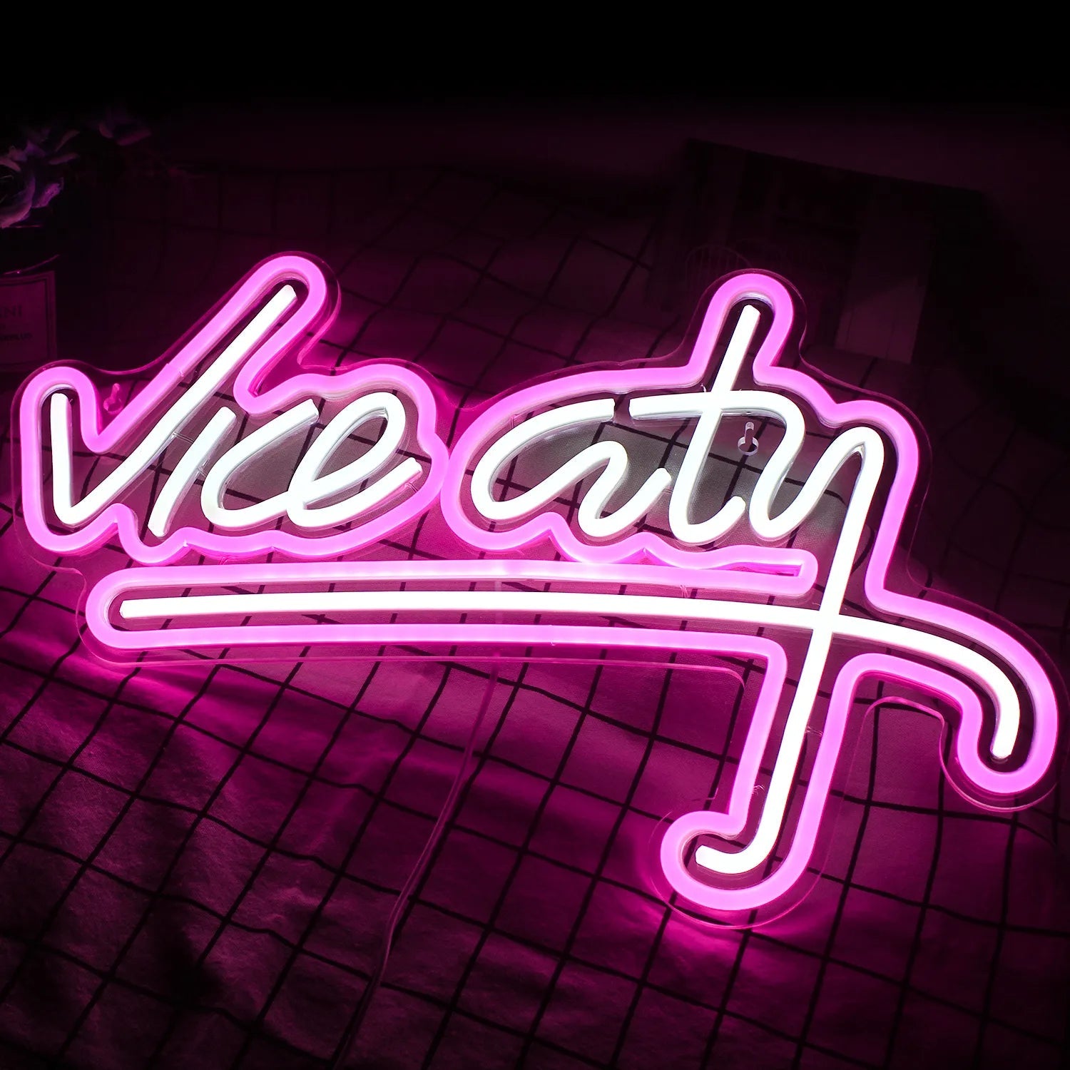 Vice City Pink LED Neon Sign - The House Of BLOC