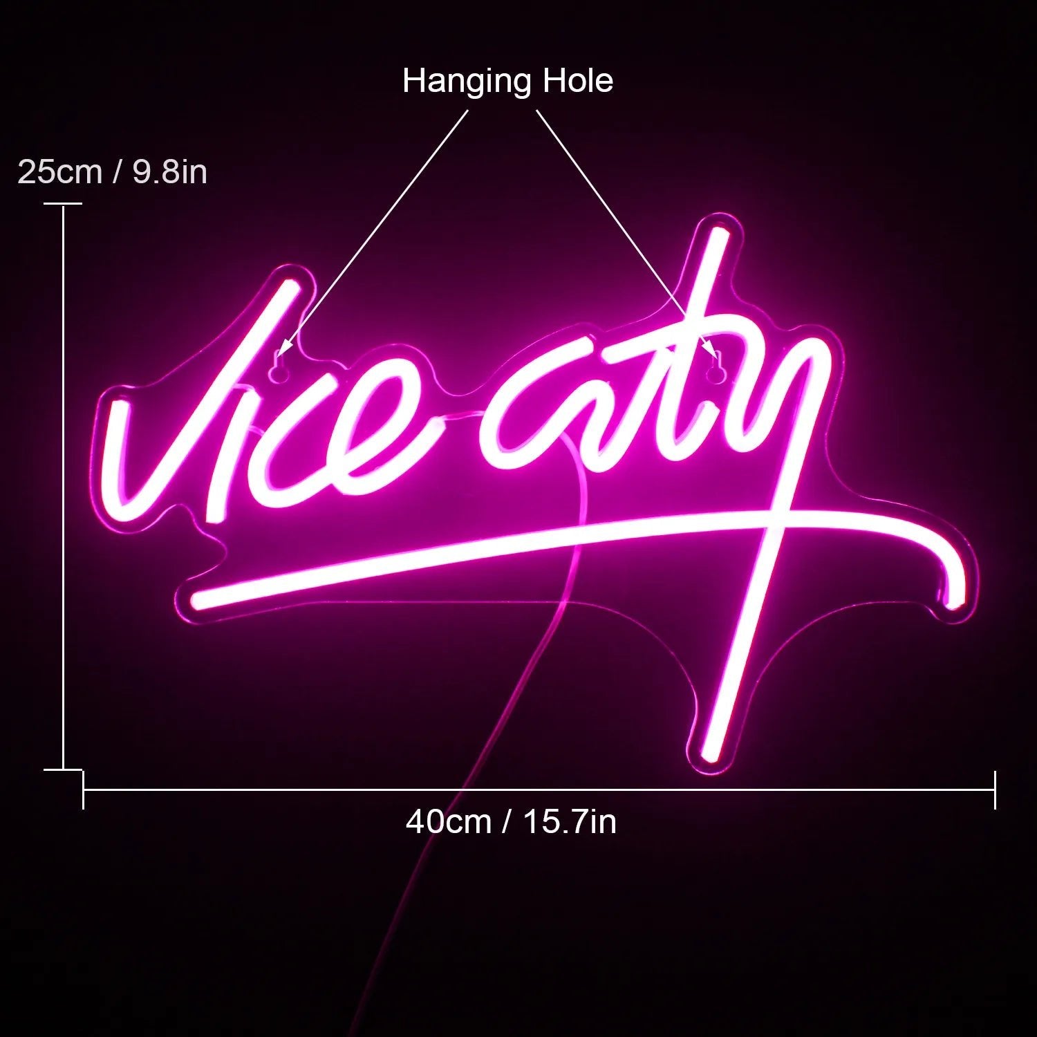 Vice City Pink LED Neon Sign - The House Of BLOC