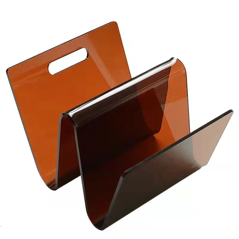 'W' Shape Wavey Acrylic Magazine Stand - The House Of BLOC