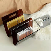 'W' Shape Wavey Acrylic Magazine Stand - The House Of BLOC