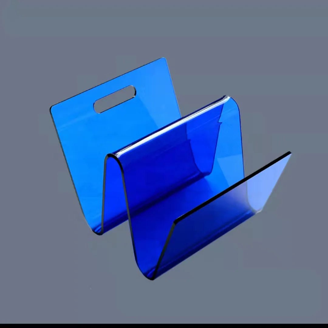 'W' Shape Wavey Acrylic Magazine Stand - The House Of BLOC