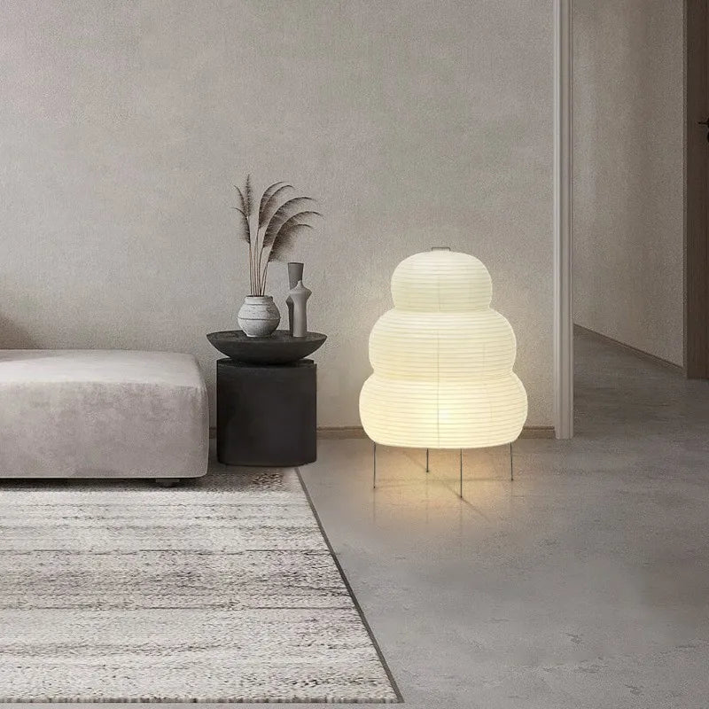 Wabi Sabi Living Room Floor Rice Lamp - The House Of BLOC