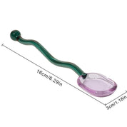 Wavey Handled Glass Milk Spoon - The House Of BLOC