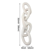 Wooden Boho Style Carved Chain Link - The House Of BLOC