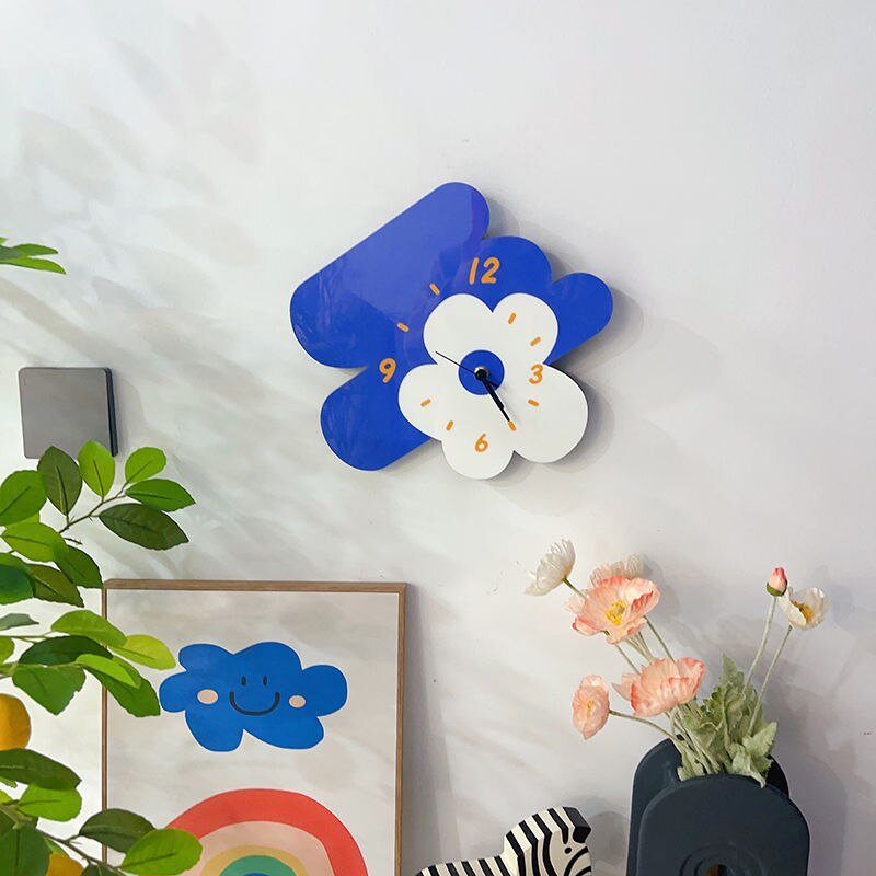 Wooden Cartoon Art Flower Wall Clock - The House Of BLOC