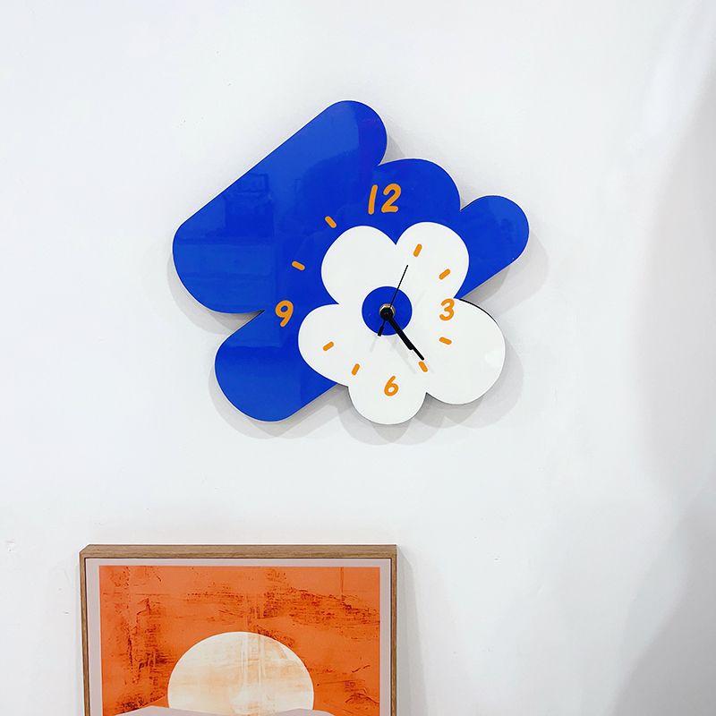 Wooden Cartoon Art Flower Wall Clock - The House Of BLOC