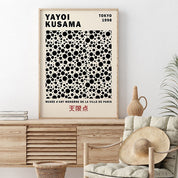 Yayoi Kusama Abstract Line Dots Canvas Poster - The House Of BLOC