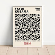 Yayoi Kusama Abstract Line Dots Canvas Poster - The House Of BLOC